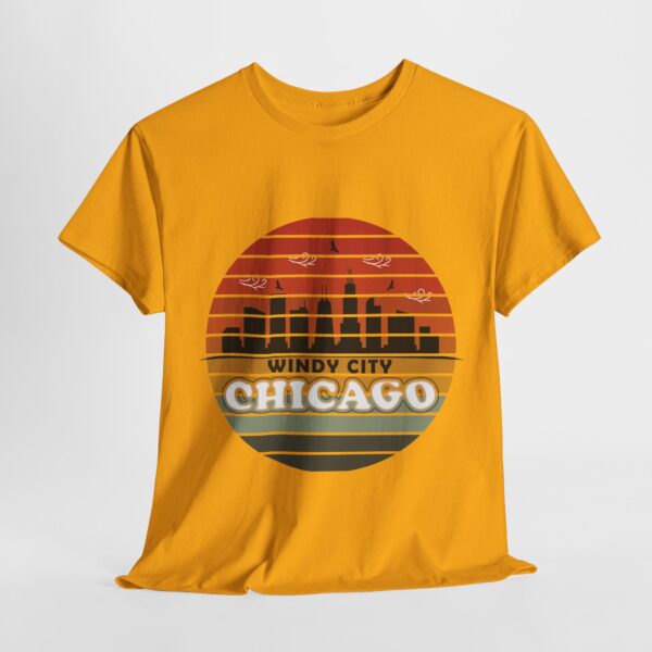 Windy City - Chicago - Heavy Cotton Tee - Image 3