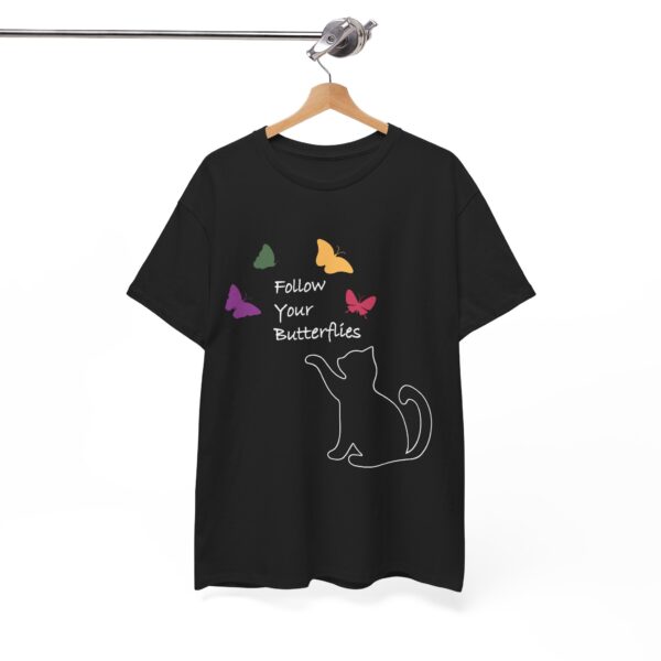 Follow Your Butterflies - Heavy Cotton Tee - Image 5