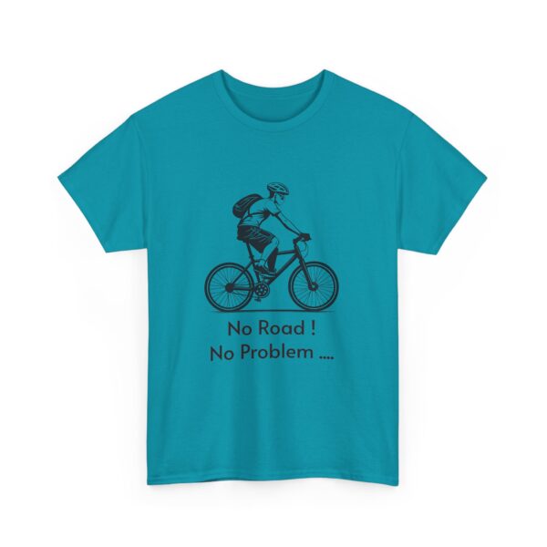 Biking Adventure - No Road! No Problem - Heavy Cotton Tee - Image 2