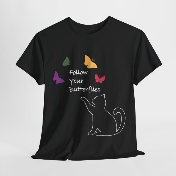 Follow Your Butterflies - Heavy Cotton Tee - Image 4