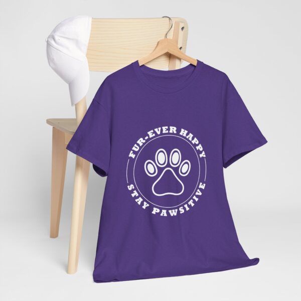 Fur-Ever Happy Stay Pawsitive - Pet Lover - Heavy Cotton Tee - Image 9