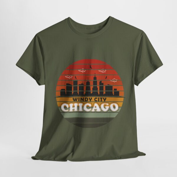 Windy City - Chicago - Heavy Cotton Tee - Image 9