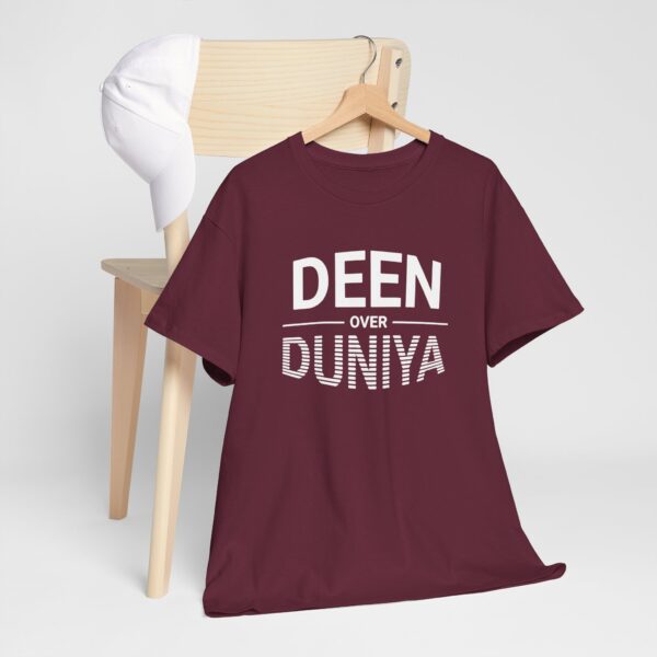 Deen Over Duniya - Heavy Cotton Tee - Image 4
